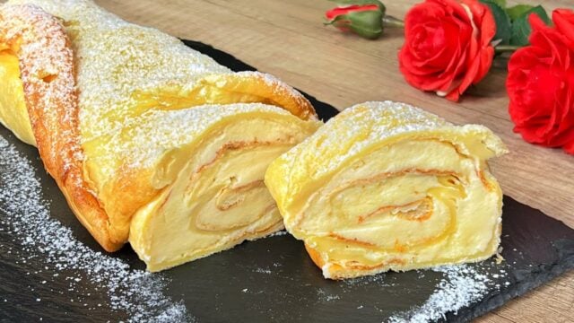 rulada cu crema de vanilie